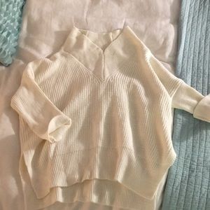 Oversized white sweater / sweater dress